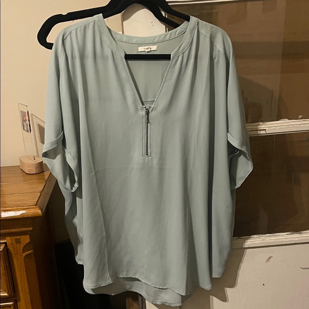 Elegant Light Blue Women's Top